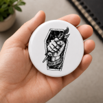 Pin Button Aesthetic Hitam Putih 75mm | Desain Work Or Die Street Art Pin Badge Unik Pin Button Aesthetic Hitam Putih 75mm | Desain Work Or Die Street Art Pin Badge Unik